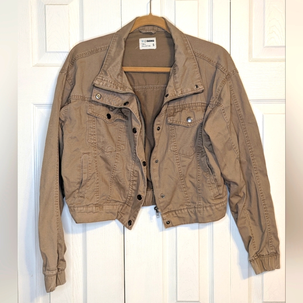 CI SONO Women's Taupe Jacket Size Small